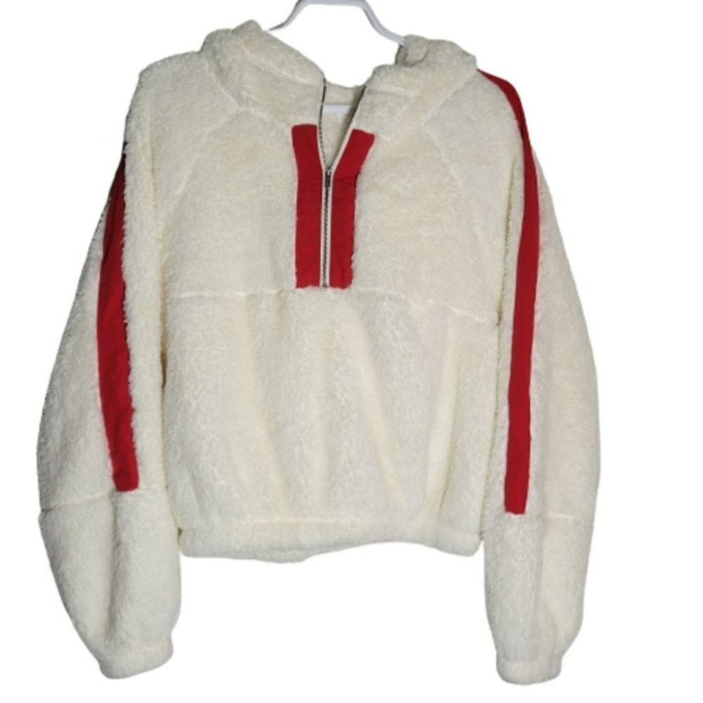 BP OverSize Teddy bear  hooded crop pullover jacket